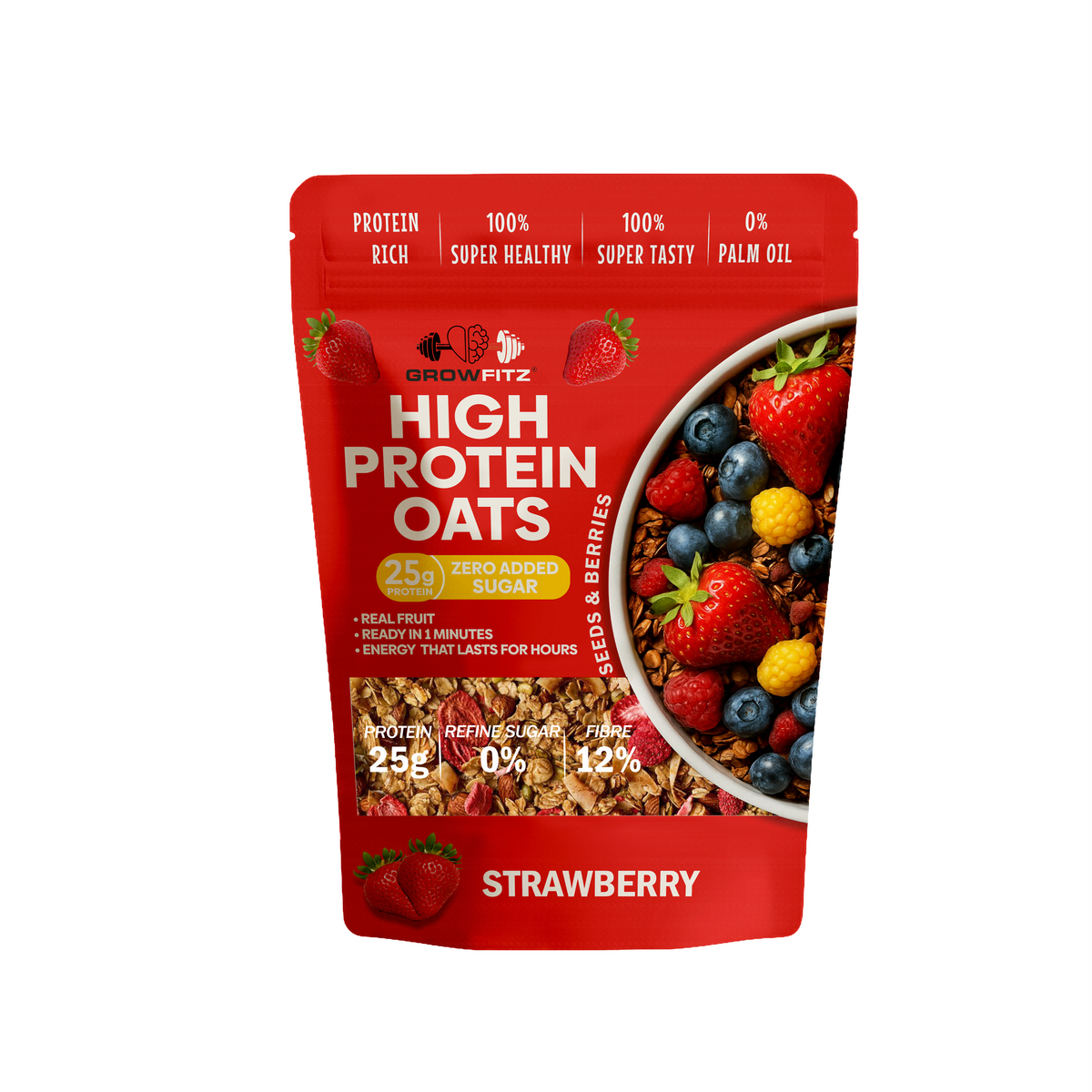 Strawberry Oats | 25g High Protein | 800g