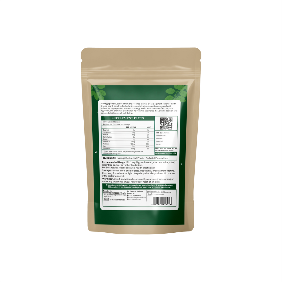 Moringa Powder | 100% Pure & Natural Superfood | 200g