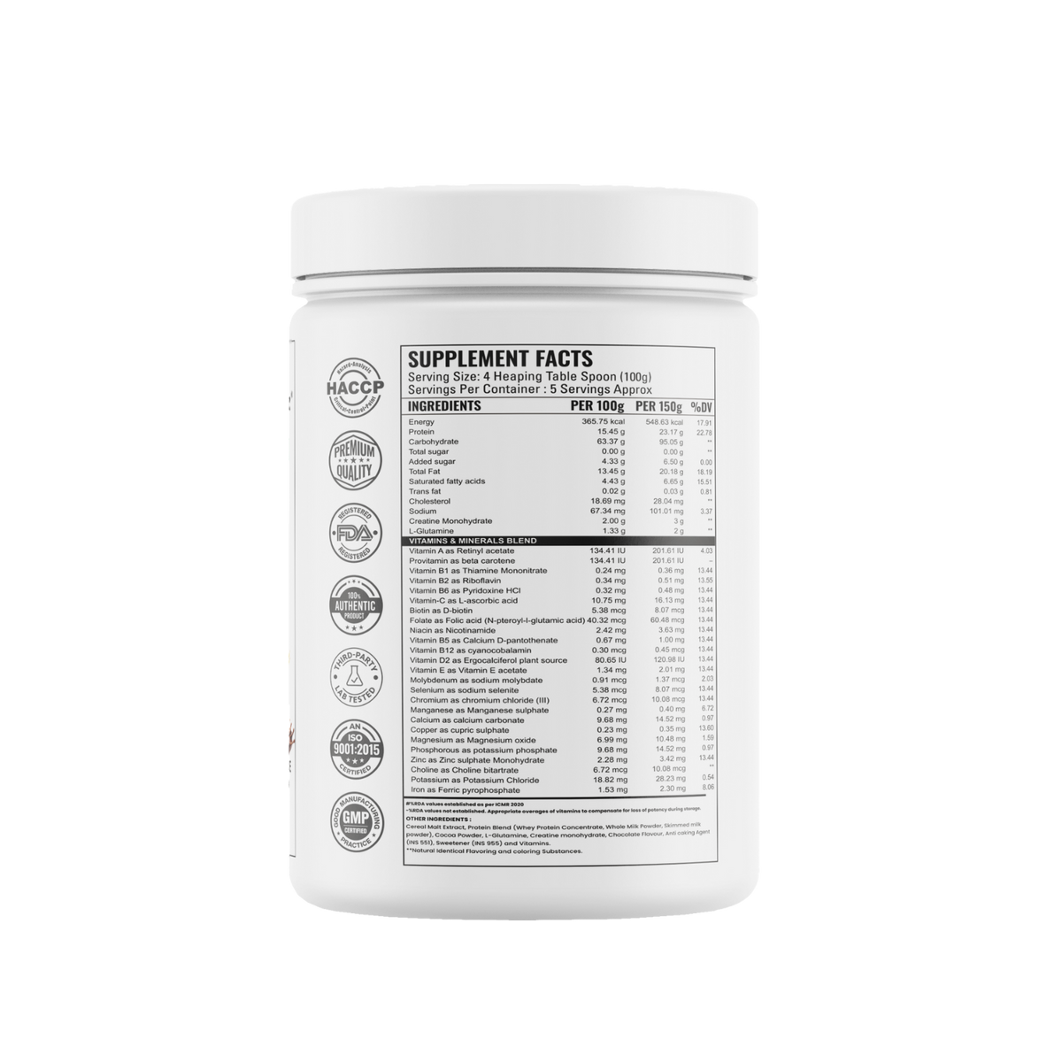 Clean Beast Mass Gainer | 23g Protein, 3g Creatine & 95g Carbs | 100% Cereal Based | 500g