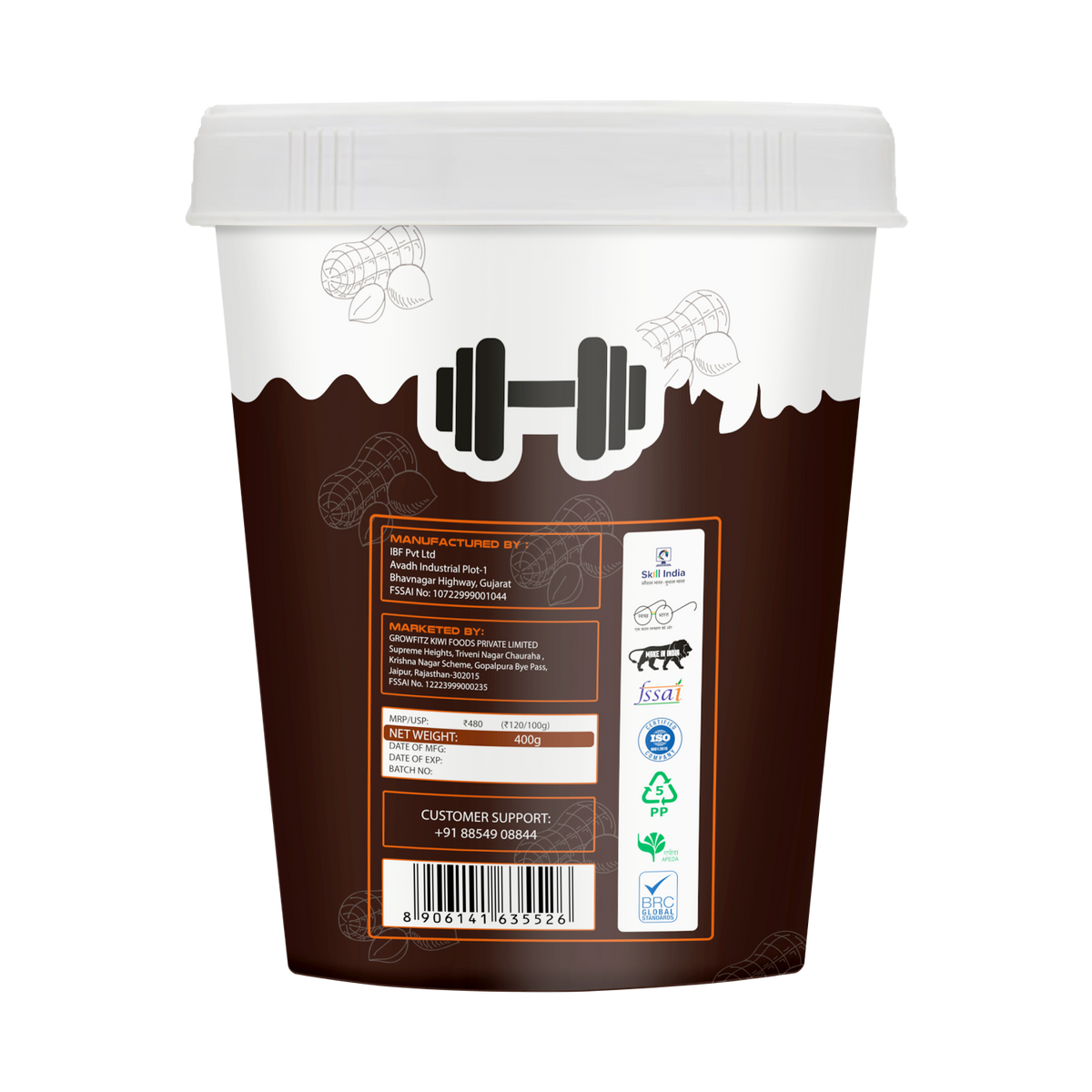 Chocolate Crunchy Peanut Butter | 24 Gram Protein | 400gm