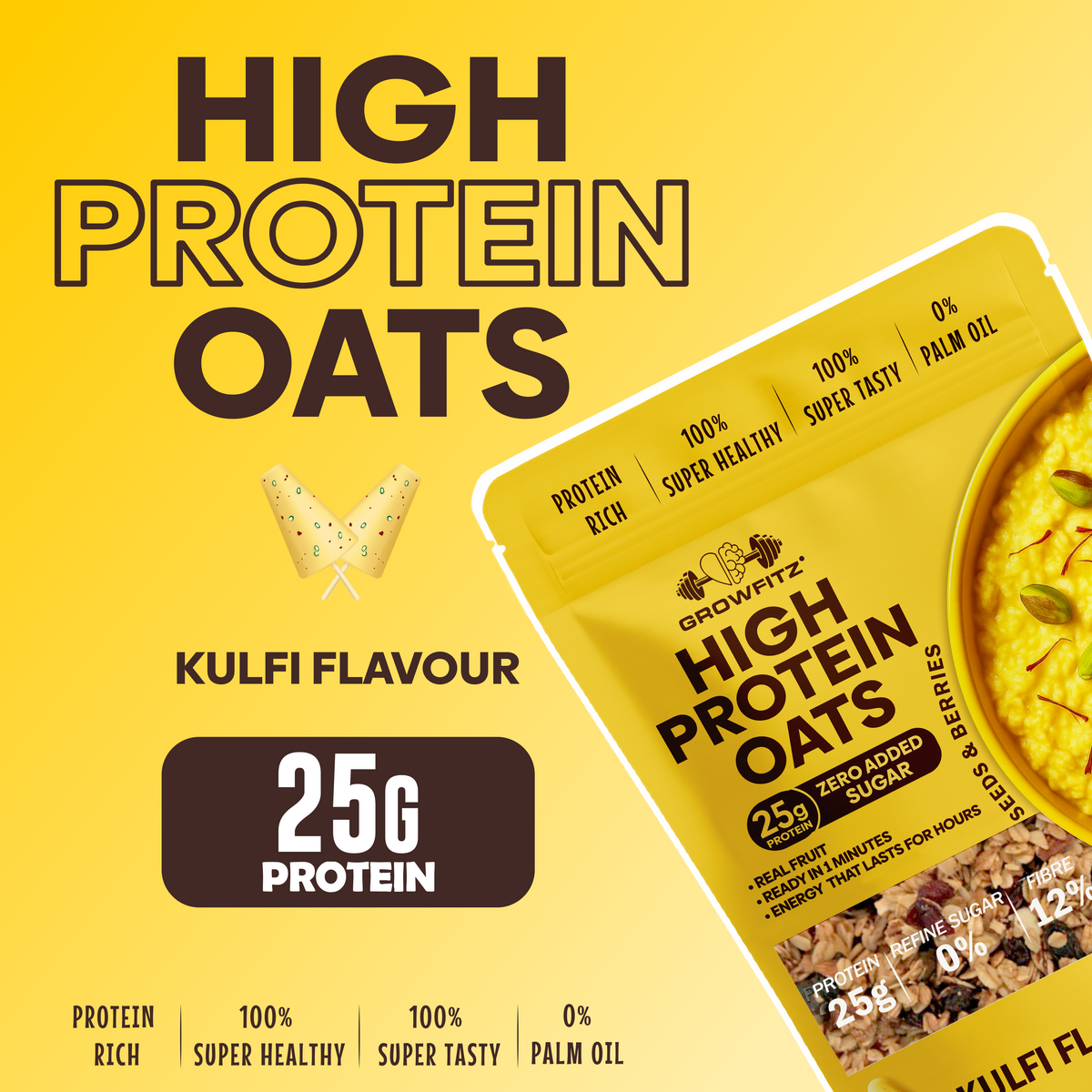 Kulfi Oats | 25g High Protein | 800g