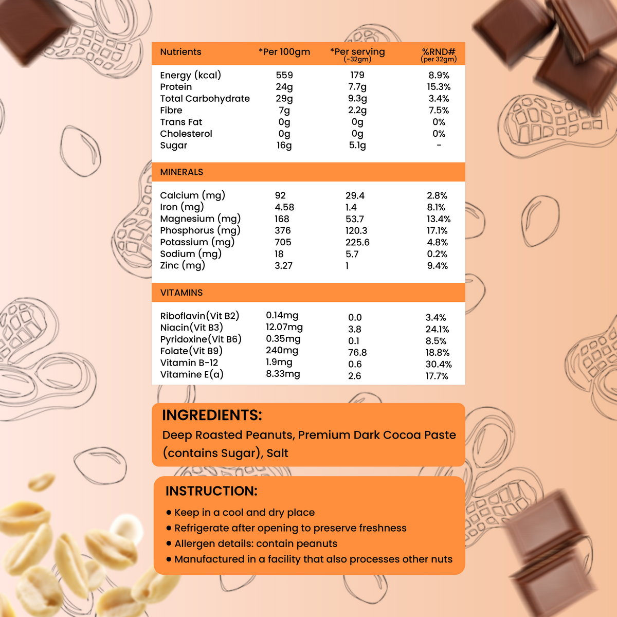 Chocolate Crunchy Peanut Butter | 24g Protein | 800g