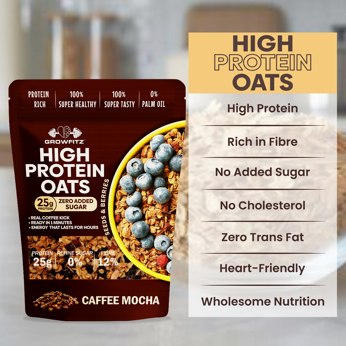 Caffee Mocha Oats | 25g High Protein | 800gm