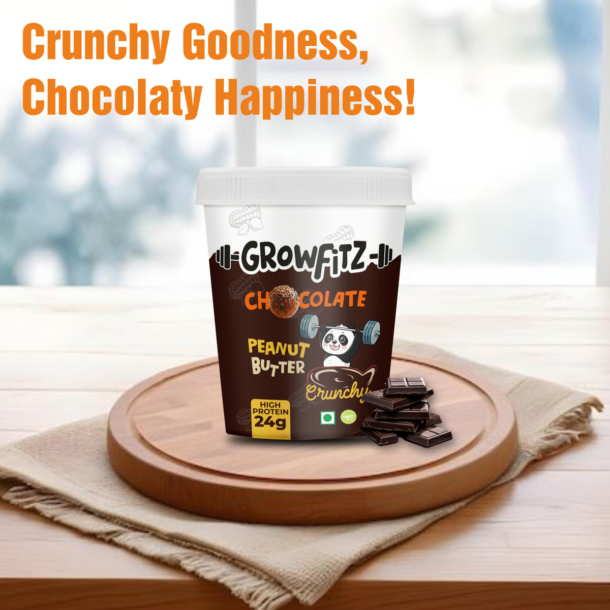 Chocolate Crunchy Peanut Butter | 24 Gram Protein | 400gm
