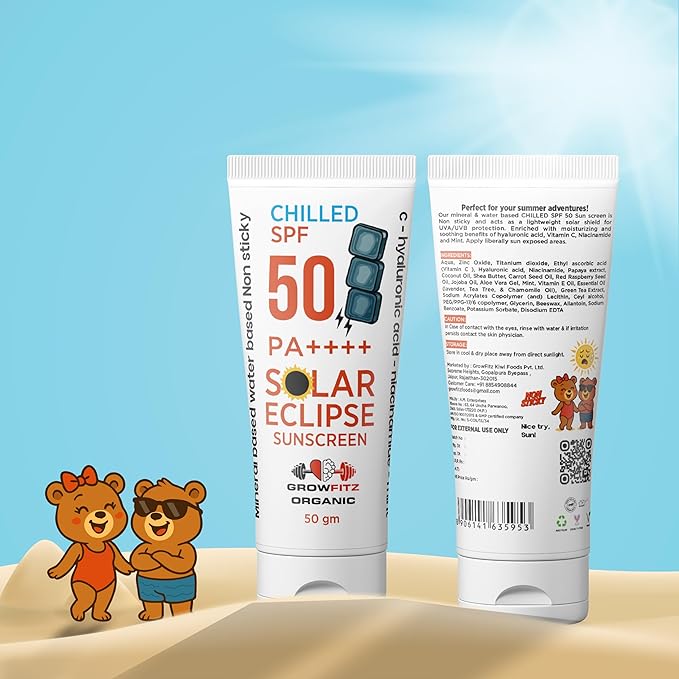Solar Eclipse Sunscreen Spf 50 Pa++++ | For All Skin Type With Hyaluronic Acid,Vitamin C,Niacinamide & Mint | Unisex | 50G