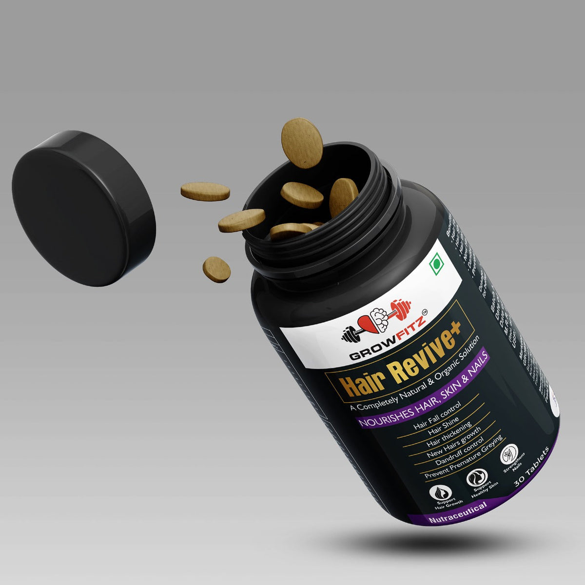 Hair Revive + | Natural Solution for Hairs | 30 Tablets