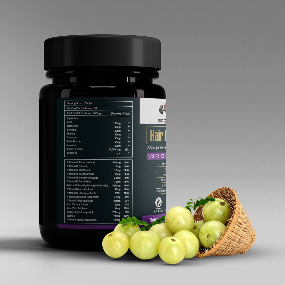 Hair Revive + | Natural Solution for Hairs | 30 Tablets