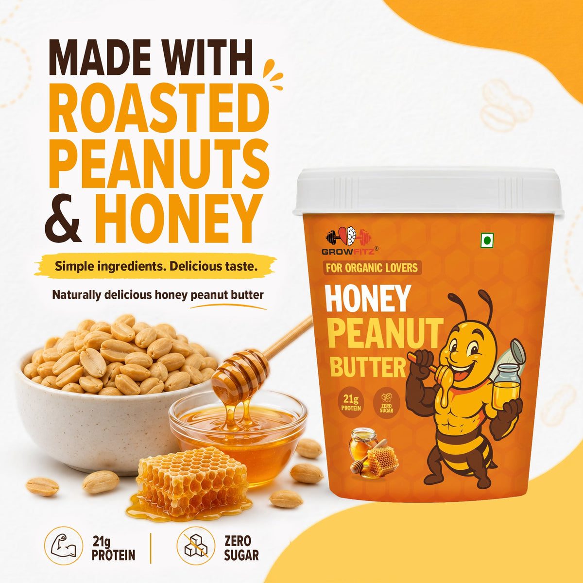 Honey Peanut Butter | 21g Protein | 400g Jar