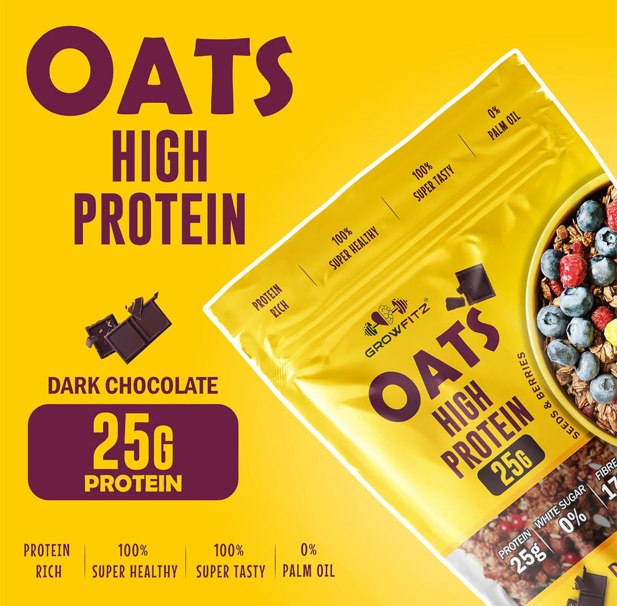 High Protein Chocolate Oats | 25g Protein | 800g