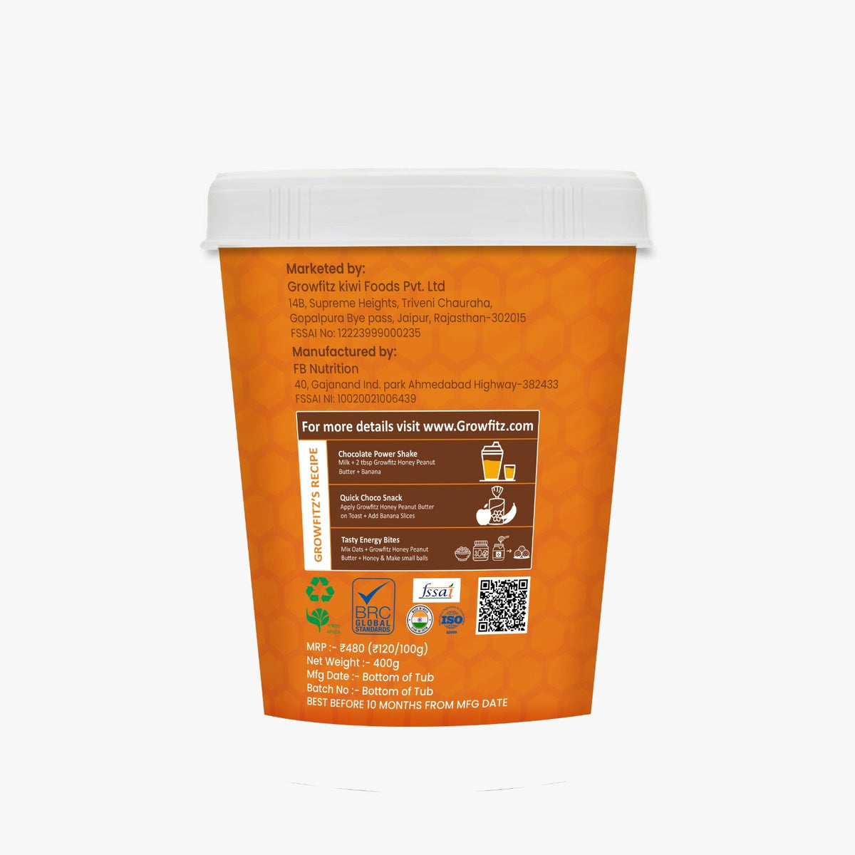 Honey Peanut Butter | 21g Protein | 400g Jar