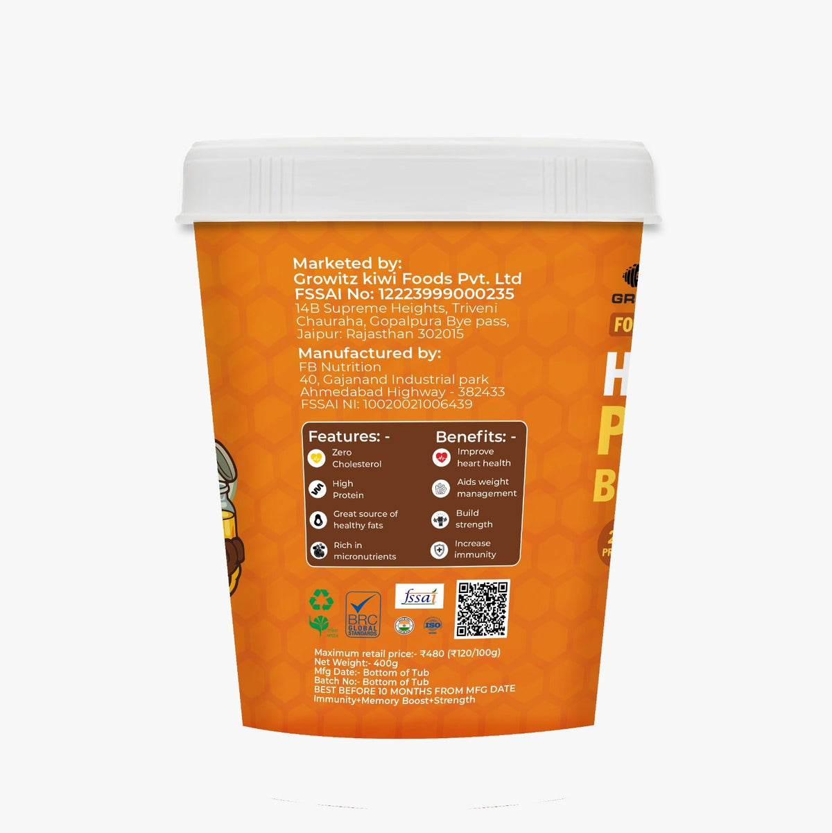 Honey Peanut Butter | 21g Protein | 400g Jar