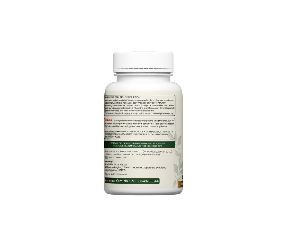 KSM-66 Ashwagandha 1300mg Tablets | 60 Veg Tablets | Supports Stress Management, Better Sleep, Muscle Recovery & Energy | Ashwagandha Supplement for Men & Women