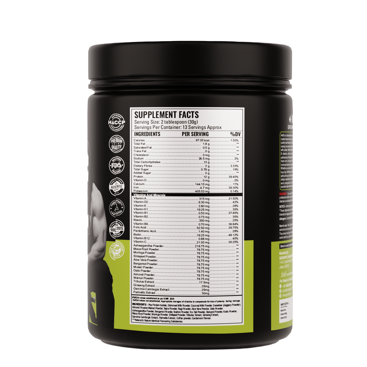 Hefit | Plant Protein | Cardamom Flavor | 400gm